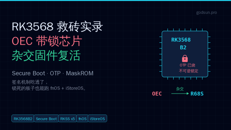 RK3568 OEC 带锁芯片杂交固件 R68S